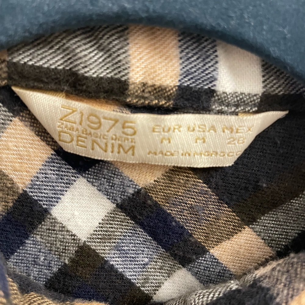 Zara plaid flannel shirt medium fits like a s/xs
